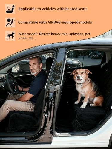 TESFEEL Car Seat Cover Towel GRS Certified Recycled, Waterproof & Washable, Non-Slip Universal Fit for Cars SUVs Trucks, Sweat Protection for Gym, Kids, Pets & Travel (Black, 2 Pack) - Image 3