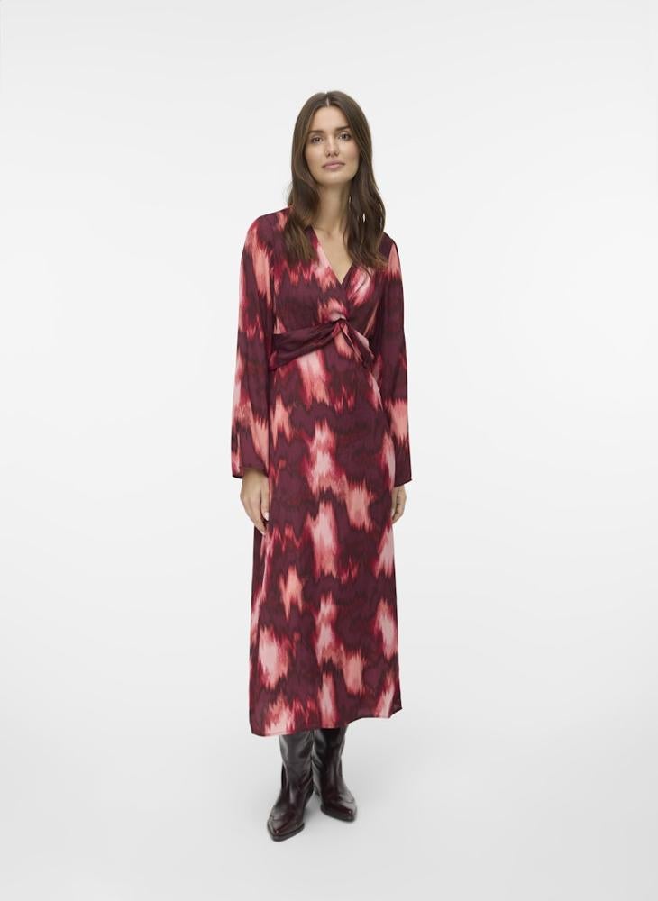 فيرو مودا فستان فيمرنا بأكمام طويلة وعقدة - Image 1