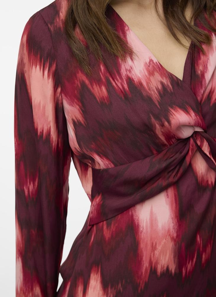 فيرو مودا فستان فيمرنا بأكمام طويلة وعقدة - Image 3