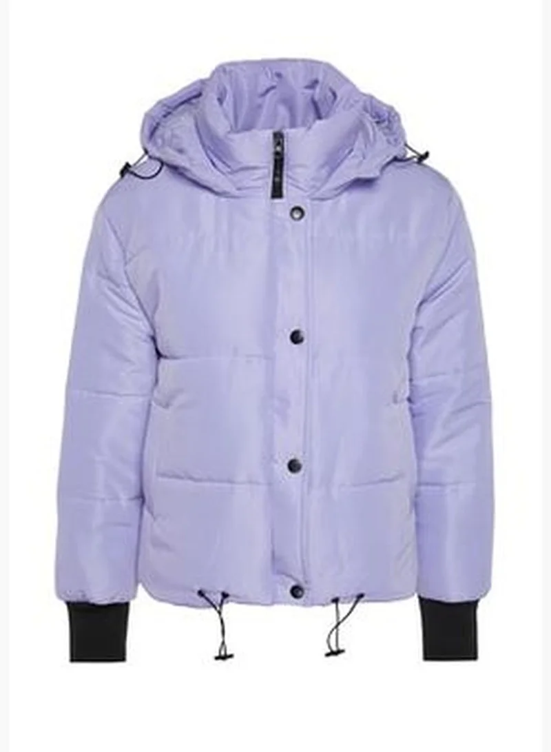 trendyol Light Blue Oversized Hooded Water-repellent Quilted Inflatable Coat TWOAW21MO0144