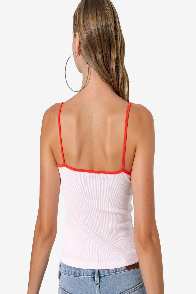 Busem Blush Pink BUSEM Printed Fitted Cami Tank Top for Women | Best Price UAE