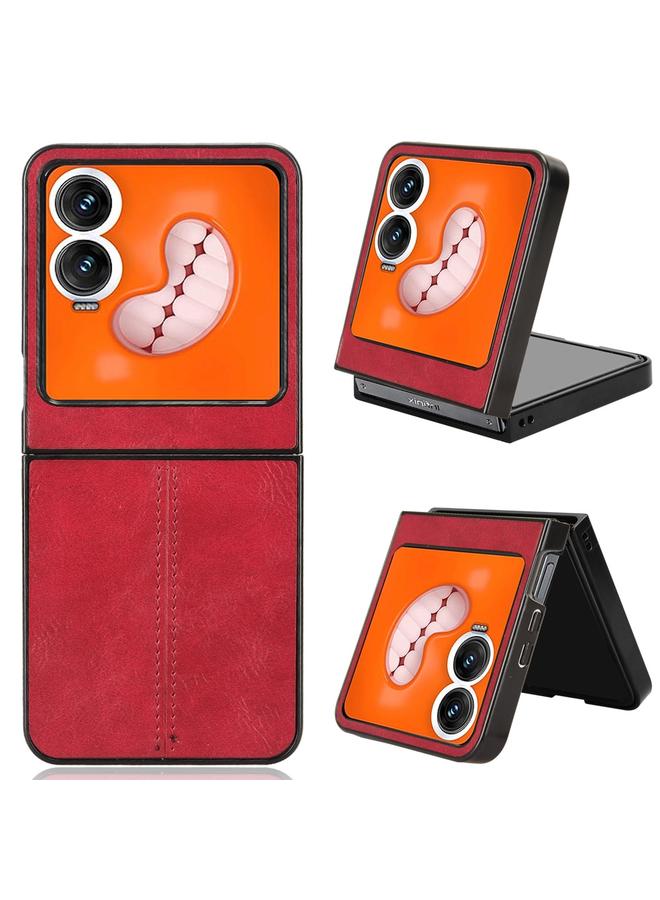 Zaboon Case For Infinix Zero Flip Cow Pattern Sewing Back Cover Phone Case - Image 1