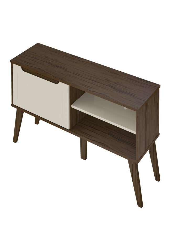 Pilati Tv Table 50"/55"  with shelve walnut color 134x60x40cm - Image 2
