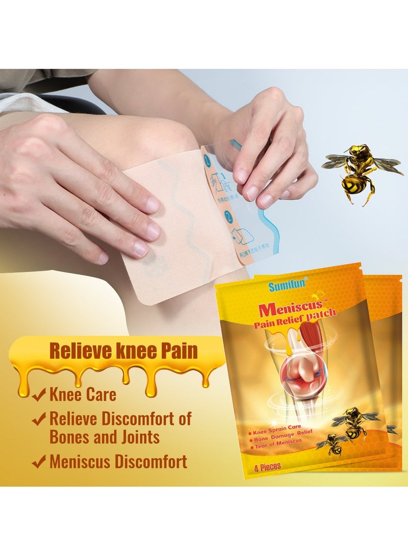 Sumifun 3-PACK Meniscus Pain Relief Plaster - Relieve pain in neck, shoulders, back, hips, joints, muscles, knees and feet 4pcs*3 - Image 5