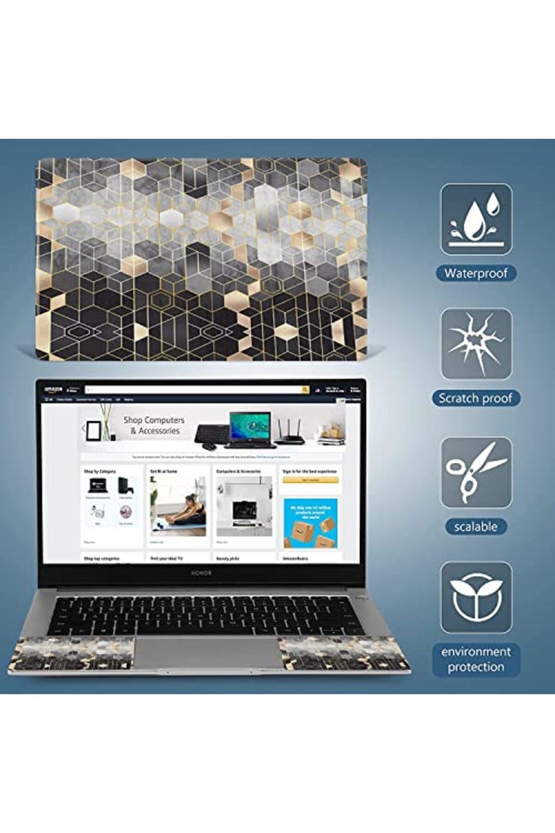 AORTDES 12.1 13 13.3 14 15.4 15.6 Inches Laptop Skin Sticker Universal Netbook Skin Sticker Reusable Notebook Art Protector Cover (Geometry) - Image 5