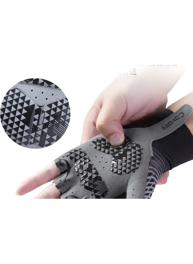 CAVALRY Cycling Gloves Men Women Summer Sports Anti-Slip Breathable Riding Outdoor Half Finger Road Bike Gloves Blue Xl - Image 2