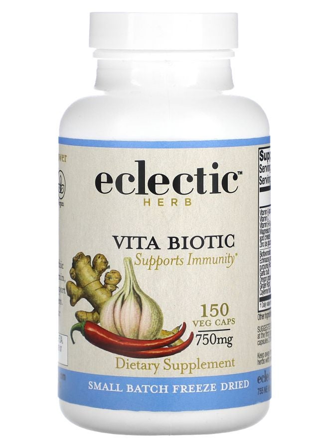 Eclectic Herb Vita Biotic 750 mg 150 Veg Caps (250 mg per Capsule) - Image 1