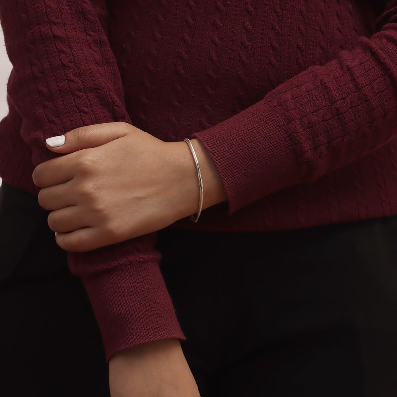 LeCalla Solid 925 Sterling Silver Italian 3MM Snake Chain Bracelet for Men Women, Charm Bracelets (6.5, 7, 7.5, 8, 8.5, 9 Inches), Made in Italy - Image 3