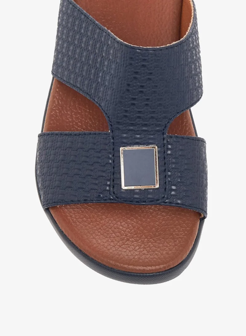 LBL by Shoexpress NAVY Textured Slip-On Arabic Sandals Ramadan Collection for Men | Best Price UAE