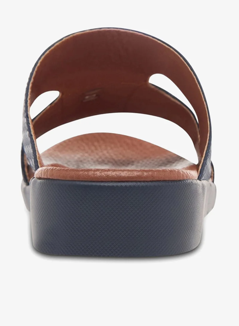 LBL by Shoexpress NAVY Textured Slip-On Arabic Sandals Ramadan Collection for Men | Best Price UAE