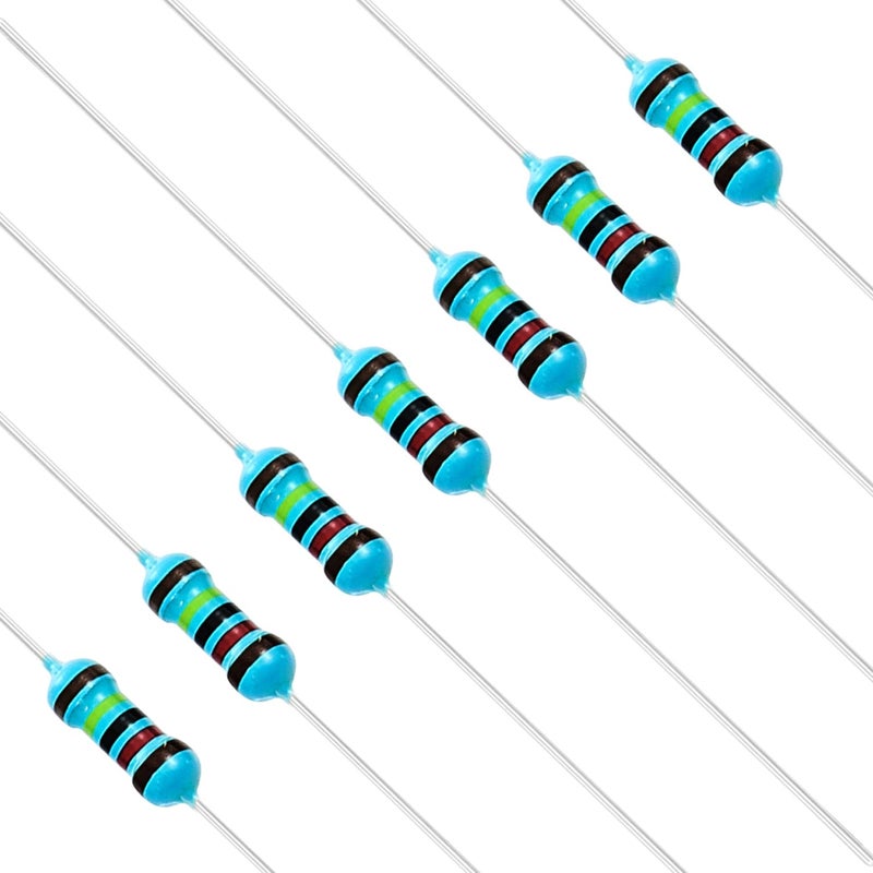 CHANZON 100pcs 1/4W (0.25W) 1.2M Ω ohm 1m2 Metal Film Fixed Resistor 0.01 ±1% Tolerance 1.2MR MF Through Hole Resistors Current Limiting Rohs Certificated - Image 1