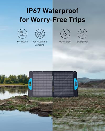 Anker SOLIX PS100 Solar Panel with Adjustable Kickstand, 100W Foldable Portable Solar Charger, IP67 Waterproof, 23% Higher Energy Conversion Efficiency, for Camping, RVs, and Blackouts - Image 5