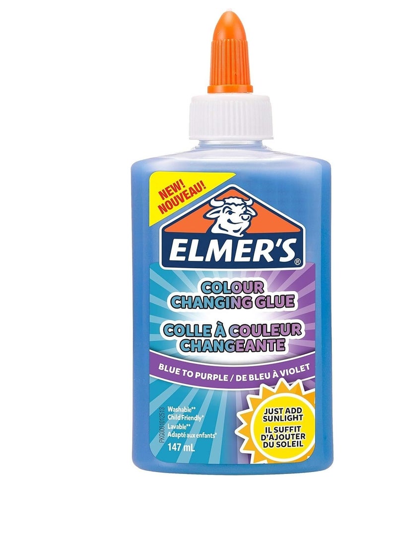 Elmers Liquid Color Changing Glue Blue To Purple Colour Glue - Image 1