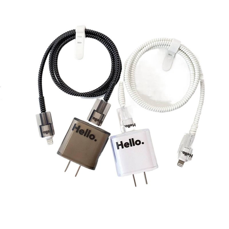 DGG 20W Charger Head and Cable End Protector Set with Cute Style in White with Decorative Design Anti Bend Protection and Daily Cable Care - Image 3