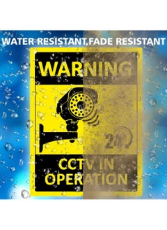 Warning 24 Hours CCTV in Operation Sign Sticker Self Adhesive 20x15cm, Video Surveillance Weather Resistant Long Lasting UV Protected Vinyl Decal (2pcs) - pzsku/Z294AFF45D813330DA385Z/45/_/1713015912/d2053a2b-4361-4919-ac3a-8f123aeff481