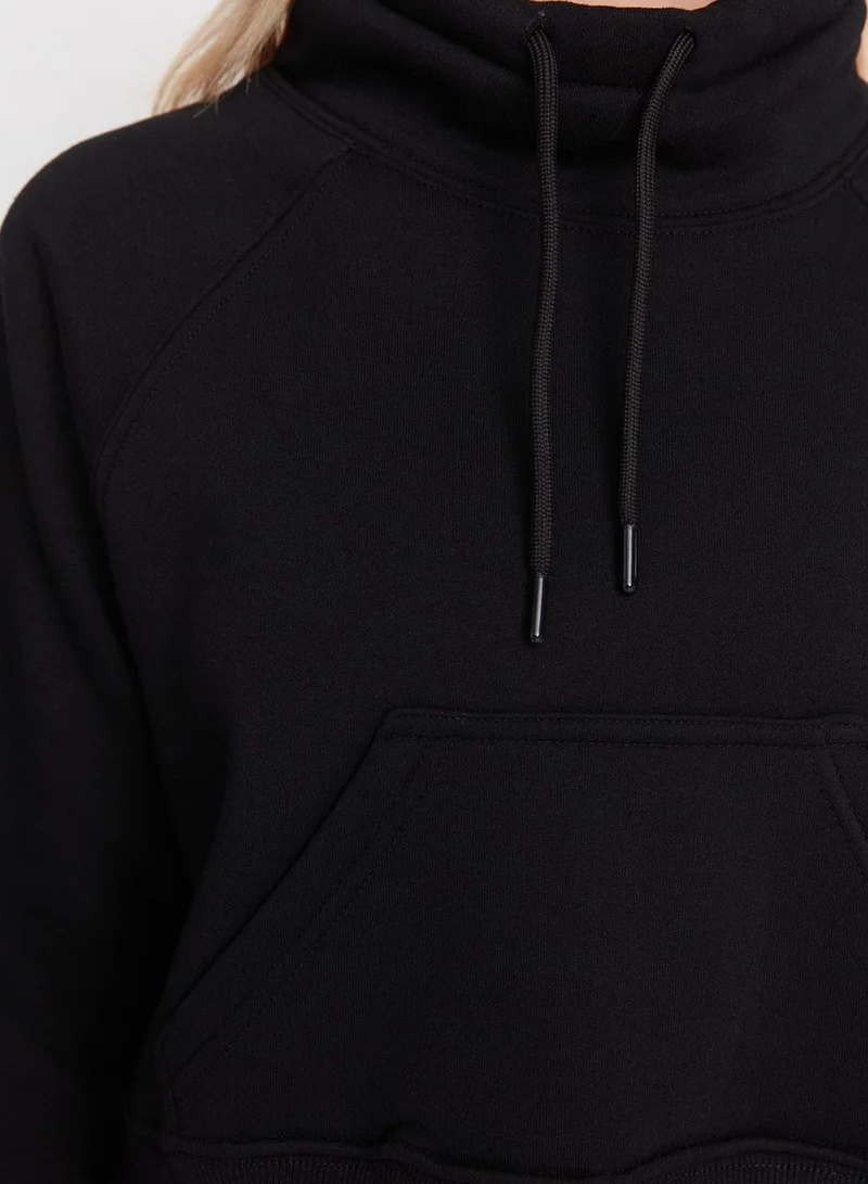 trendyol High Neck Pocket Detail Sweatshirt