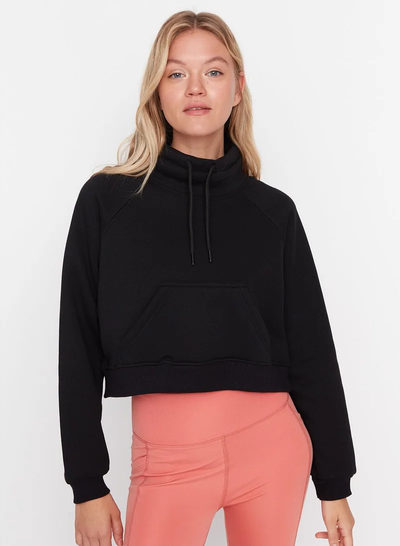 trendyol High Neck Pocket Detail Sweatshirt