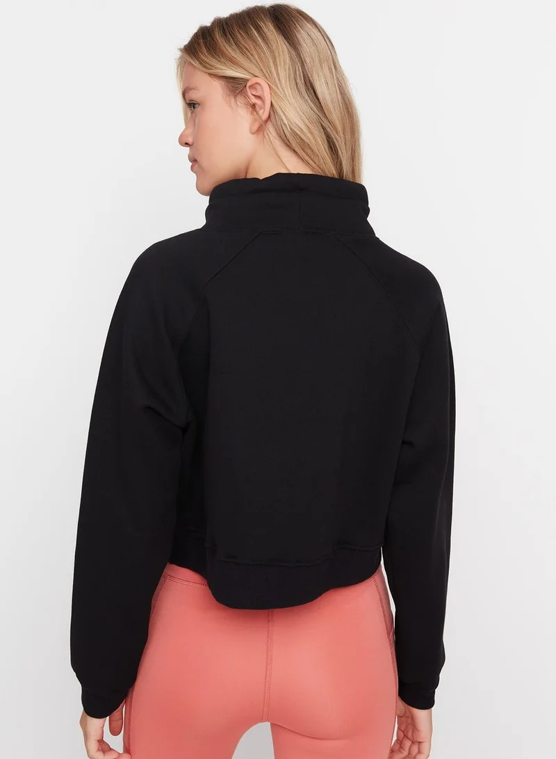trendyol High Neck Pocket Detail Sweatshirt