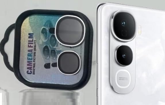 ZARALA Camera Lens Frame Glass Compatible with Vivo Y400 Pro 5G Tempered Glass Aluminum Alloy Frame Individual Camera Lens Protector Cover (Y400 Pro 5G, Silver) - Image 4