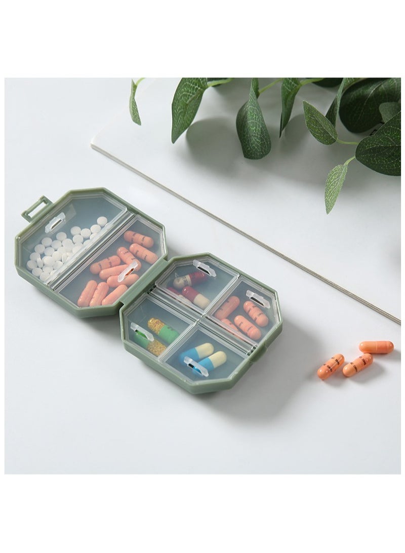 ارواق حقيبة صغيرة محمولة لتنظيم حبوب الدواء تحتوي على 6 مقصورة شبكية للسفر - Image 2