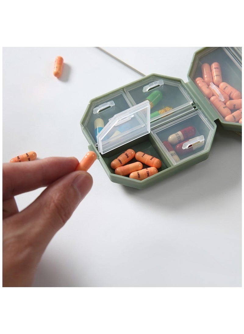 ارواق حقيبة صغيرة محمولة لتنظيم حبوب الدواء تحتوي على 6 مقصورة شبكية للسفر - Image 3