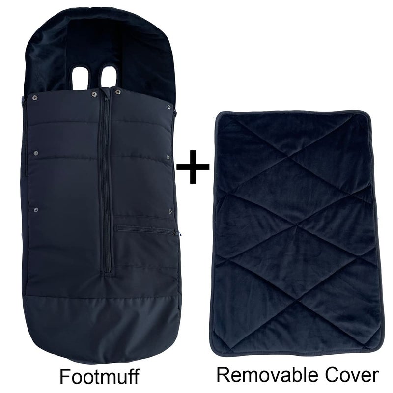 AICTIMO Universal Stroller Accessories Footmuff Compatible with Doona Car Seat & Strollers, Waterproof Warm Bunting Bag Suitable for 95% Car Seat and Strollers - Image 2
