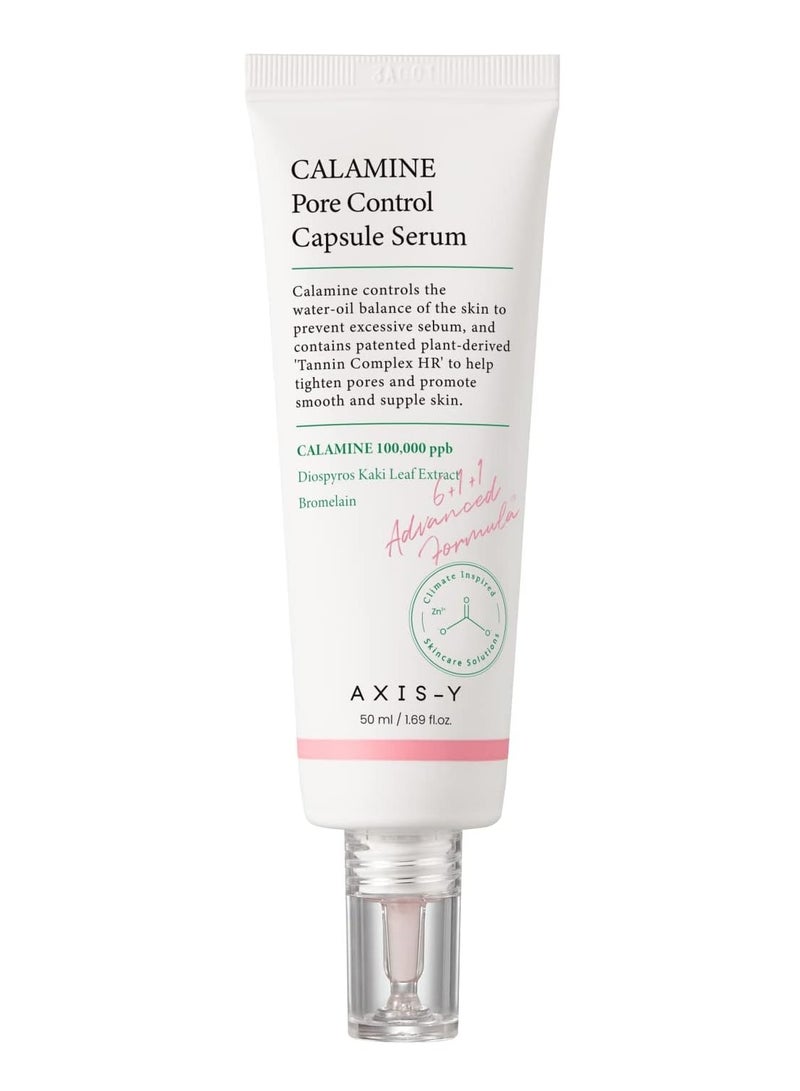 كبسولات للتحكم في المسام كالامين من أكسس-واي | 50 مل مصغر أوز| | للعناية بالبشرة ذات | سيروم شد | كيه بيوتي اكسيس-واي كل الأنواع للجنسين - Image 1