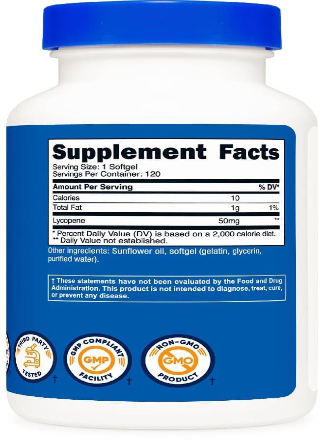 Nutricost Lycopene 50mg Softgels (120 Softgels) - Image 4