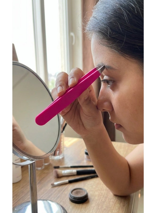 Professional Slant Tip Tweezer – Stainless Steel High Precision Hair Removal Tweezers for Women & Men, Perfect for Eyebrow Shaping, Facial Hair, Chin Hair, Ingrown Hair & Splinters – Durable, Easy to Clean, Ideal for Daily Beauty & Grooming - Image 2