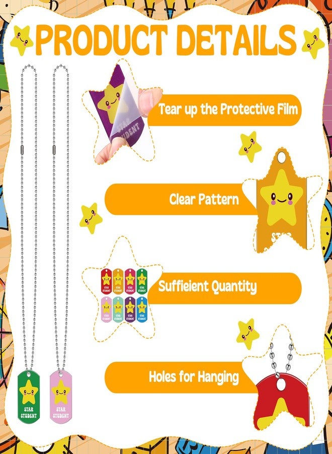 Dansydaisy 64 Pcs Student Incentives Acrylic Star Student Dog with Chains Recognition Tag Education Awards Prizes Bulk for School Classroom Reward Teacher Supplies, 8 Styles - Image 3