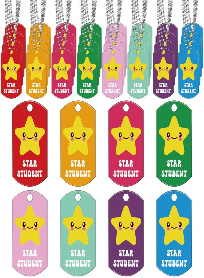 Dansydaisy 64 Pcs Student Incentives Acrylic Star Student Dog with Chains Recognition Tag Education Awards Prizes Bulk for School Classroom Reward Teacher Supplies, 8 Styles - Image 1