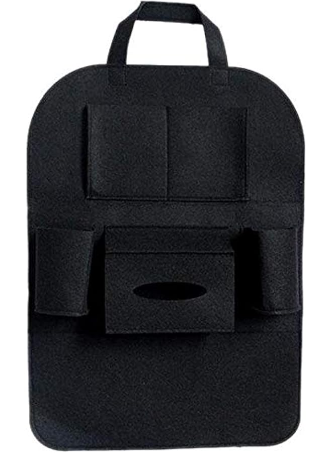 Pu Leather Car Back Nseat Organizer Holder Multi Purpose Pockets Travel Storage Hanging Bag Baby Kid Car Seat Hanging Bag Black [Nt 551]