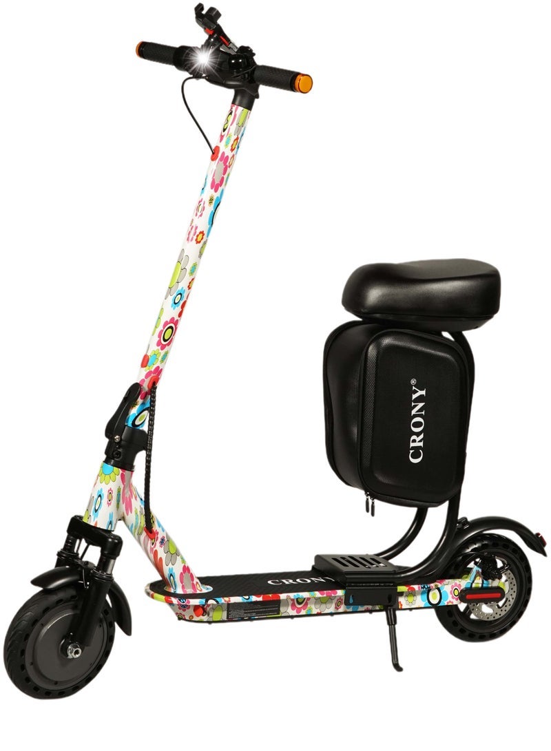 كروني سكوتر كهربائي للأطفال M365، 500 واط، بطارية 36 فولت 7.8 أمبير/ساعة، سرعة آمنة من 25 إلى 35 كم/ساعة، مدى قيادة طويل من 15 إلى 20 كم، سكوتر كهربائي خفيف الوزن قابل للطي للأولاد والبنات، مقود قابل للتعديل، مصابيح LED، هيكل قوي، حمولة 120 كجم، تسارع سلس مناسب للمبتدئين، نظام فرامل ثابت، تصميم ممتص للصدمات، سكوتر كهربائي محمول صغير الحجم للمراهقين والأطفال، مقعد M365 مع نظام تعليق على شكل زهرة قطة - Image 1