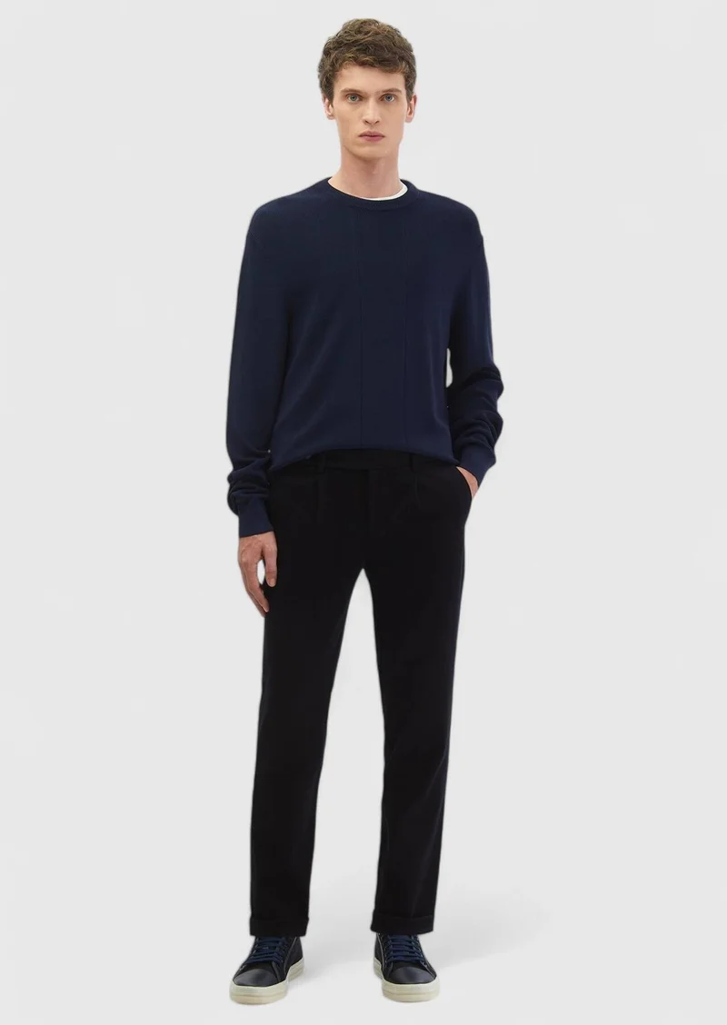 RAMSEY Navy Blue Knitwear Sweatshirt