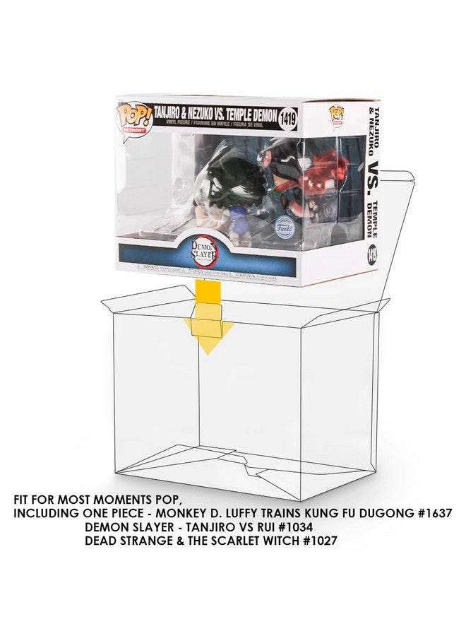 baskiss Baskiss 6 Pack Protector Case for Funko Pop Moments, Ultra Thick 0.5mm Clear Pop Case, Crystal Clear Heavy Duty Display Box with Locking Tab, Scratch-Resistant (6)  - Image 3