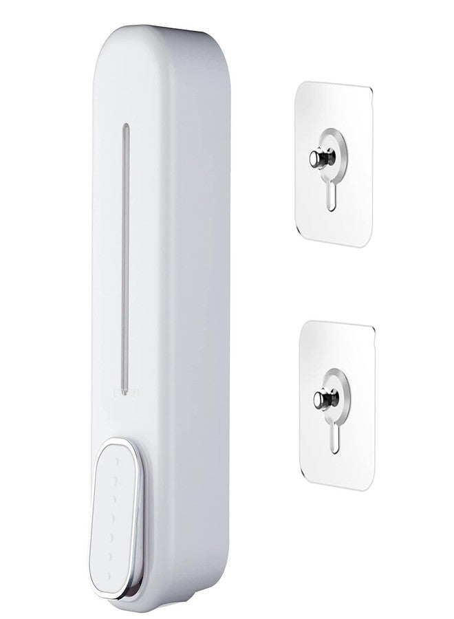 EVGREF Liquid soap Dispenser 350 ML White(Set of 1) and Adhesive Non-Drilling Wall Hook(2 Pieces) - Image 1
