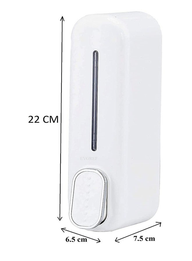 EVGREF Liquid soap Dispenser 350 ML White(Set of 1) and Adhesive Non-Drilling Wall Hook(2 Pieces) - Image 5