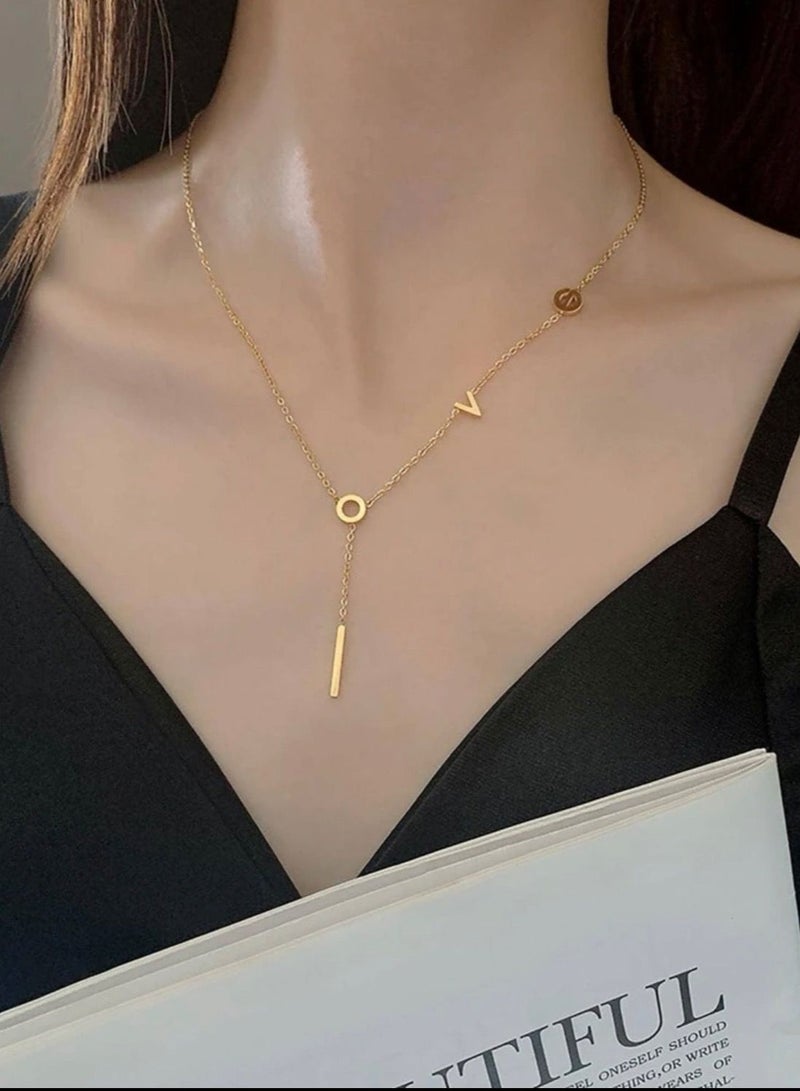 sixtyfour Luxury & Elegant Gold Plated Stainless Steel Necklace For Women - Image 2