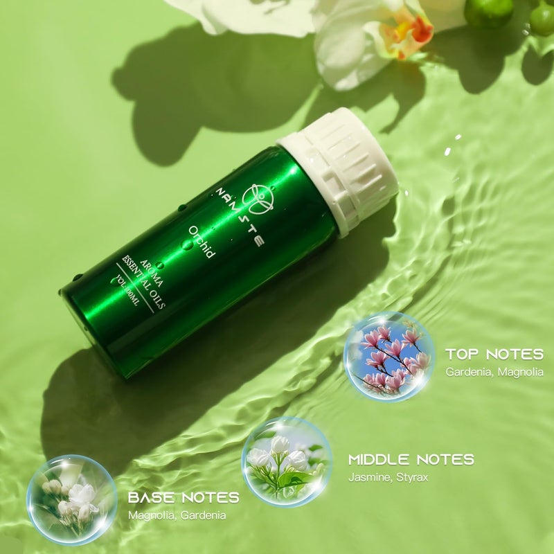 NAMSTE Aroma Essential Oil, 100ml Orchid Collection Scents Diffuser Oil, 100% Pure Natural Essential Oils, Blend of Magnolia, Jasmine, Gardenia for Home Aroma Device - Image 2