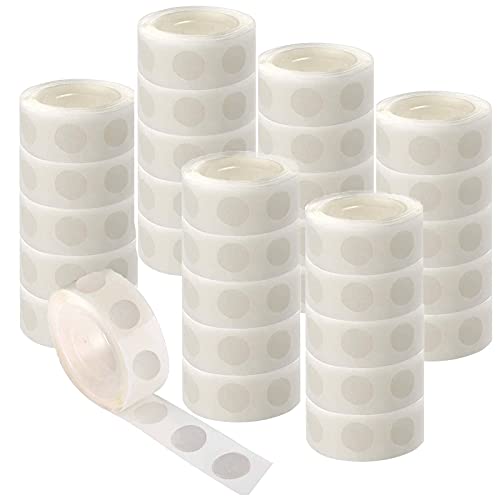 COLOGO 5000 PCS Glue Point Clear Balloon Glue Removable Adhesive Dots, 50 Rolls Double Sided Dots of Glue Tape for Scrapbook, Party, Wedding, Balloons Decoration - Image 1