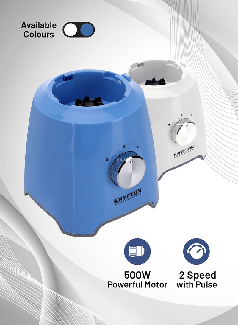 KRYPTON 2-in-1 Blender with Unbreakable Jar 1.5 L 500 W KNB6074 Blue - Image 3