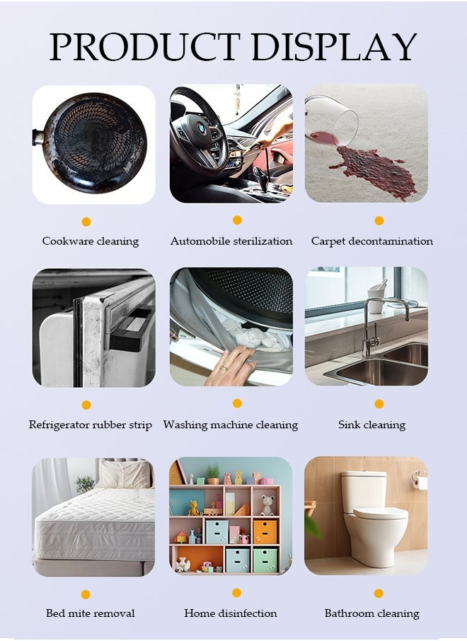 DUNISO Portable Handheld Steam Cleaner, Multifunctional High Temperature Pressurized Steam Cleaner，With Brush Head, Six Gears Can Be Adjusted，Anti Dry Burning Protection, Suitable For Kitchen, Air Conditioning, Refrigerator, Bathroom, Furniture  - Image 3