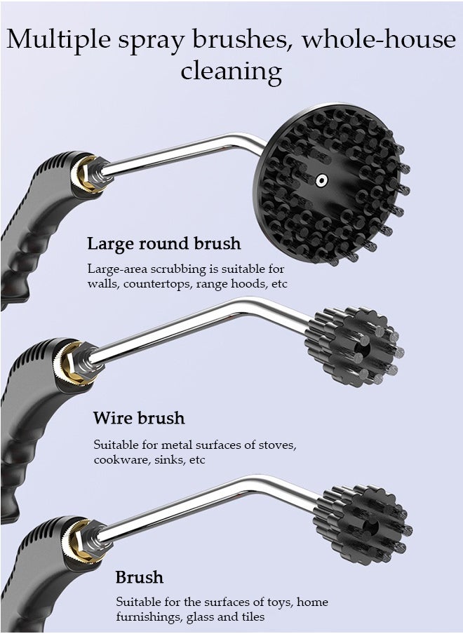 DUNISO Portable Handheld Steam Cleaner, Multifunctional High Temperature Pressurized Steam Cleaner，With Brush Head, Six Gears Can Be Adjusted，Anti Dry Burning Protection, Suitable For Kitchen, Air Conditioning, Refrigerator, Bathroom, Furniture  - Image 4