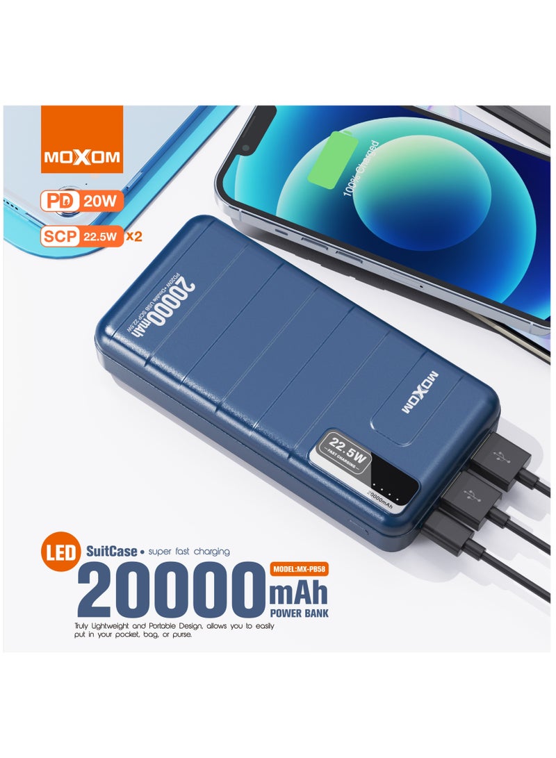 موكسوم PB58 20000 مللي أمبير باور بانك محمول - Image 1