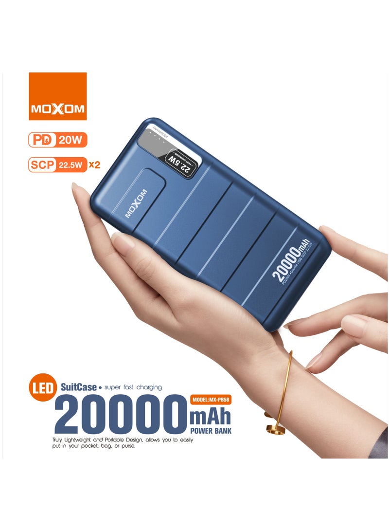 موكسوم PB58 20000 مللي أمبير باور بانك محمول - Image 2