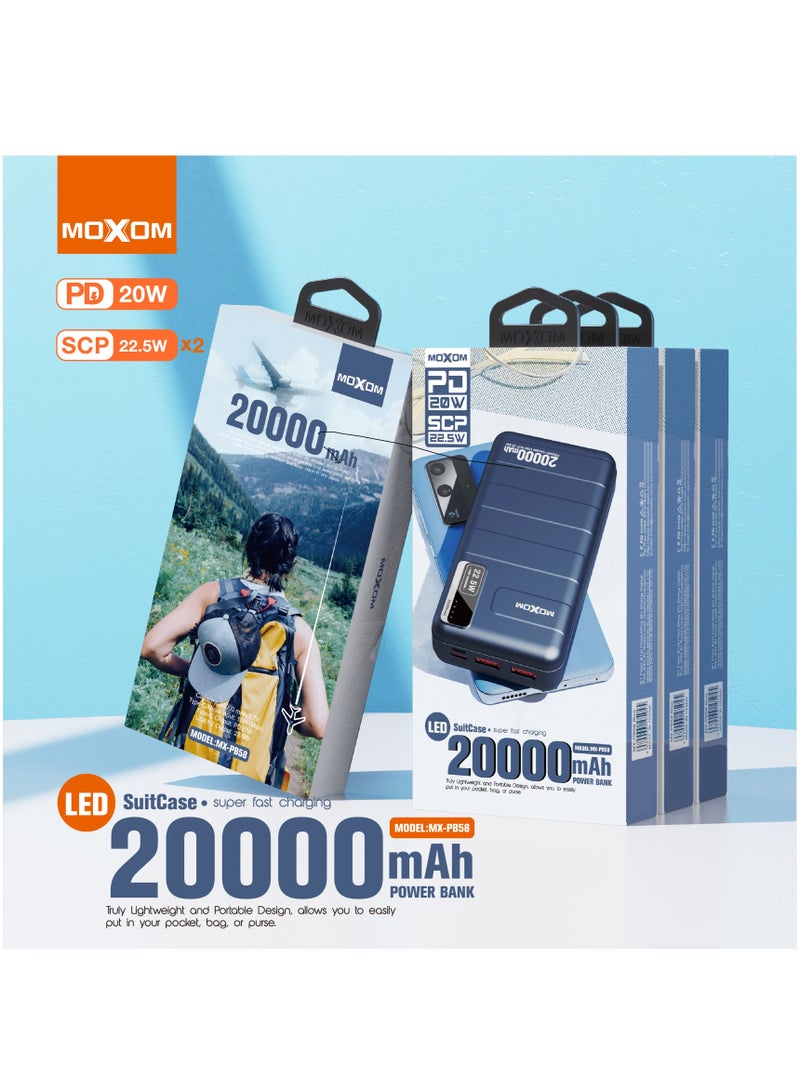 موكسوم PB58 20000 مللي أمبير باور بانك محمول - Image 3