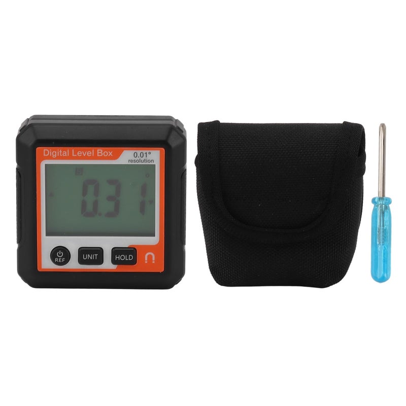 Digital Level Box Electronic Angle Finder Protractor 4x90 Degrees Red and White with Magnetic Base Data Lock Slope Conversion - Image 2