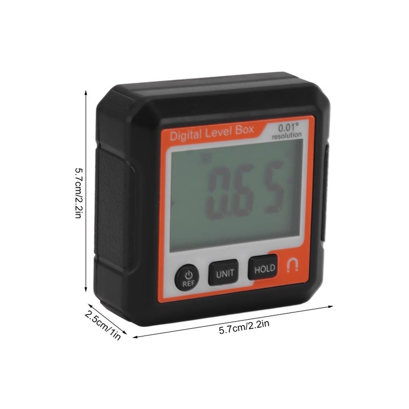 Digital Level Box Electronic Angle Finder Protractor 4x90 Degrees Red and White with Magnetic Base Data Lock Slope Conversion - Image 4