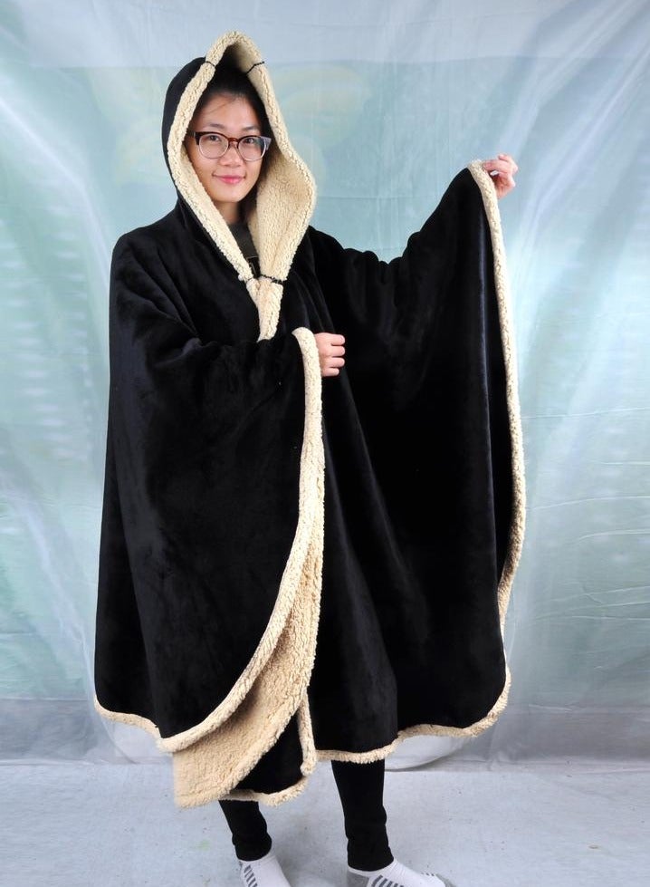 Blanket Hoodie Sweatshirt Oversized TV Blanket Wearable Blanket Super Warm Soft Cozy Fleece Hooded Sweater for Kid/Adult ( Printed)  - Image 2