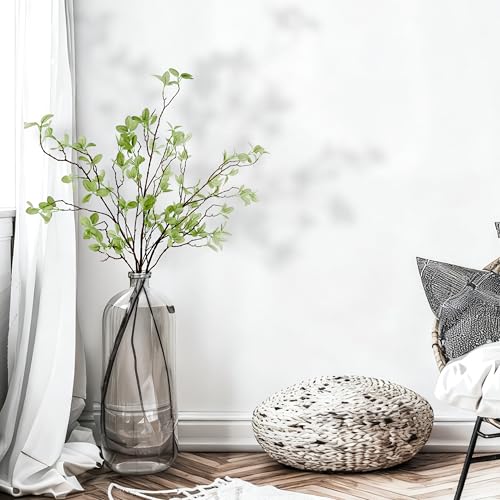 THAWAY 3 Pcs Artificial Eucalyptus Stems - 43 Inch Long Faux Eucalyptus Branches for Tall Vase Filler, Realistic Greenery Stems Fake Silk Leaves for Home Table Farmhouse Wedding Decor - Image 5